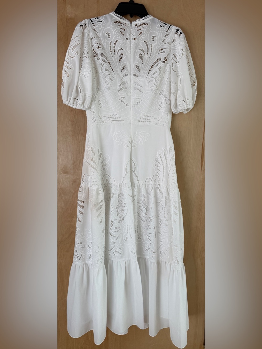 Shoshanna Soren White Medallion Geometric Lace Maxi Dress Size 6 - Picture 11 of 15